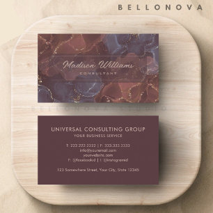Custom Pink Purple Gold Glitter Professional Business Card