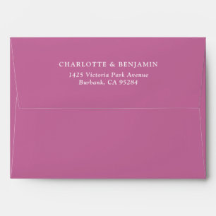 Custom Pink Return Address 5x7 Envelopes