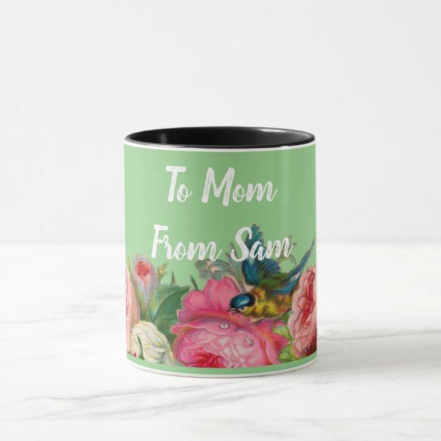Custom Pink Rose Collection Mug (Center)