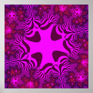 Custom Pink Rose Cross Poster
