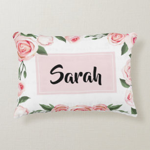 Custom Pink Rose Room Decor & Designs Decorative Cushion