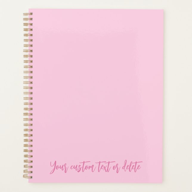 Custom pink script Breast Cancer Awareness Month Planner (Front)