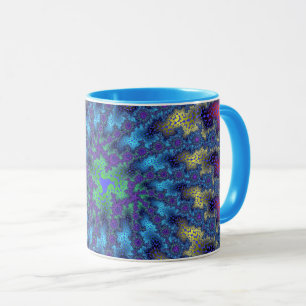 Custom Pink Seafoam Burst Coffee Mug