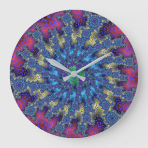 Custom Pink Seafoam Burst Wall Clock