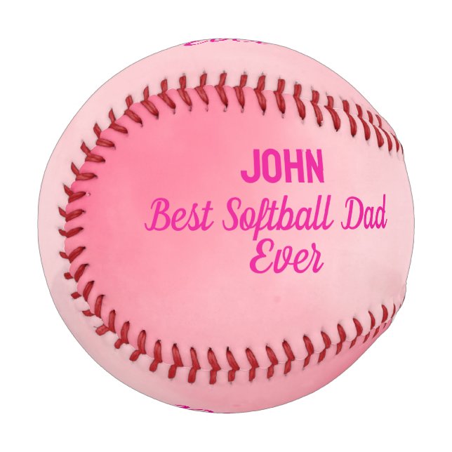 Custom Pink Softball Dad Baseball (Front Left)