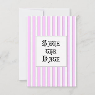 Custom Pink Stripe Wedding Announcements