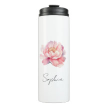 Custom Pink Watercolor Peony