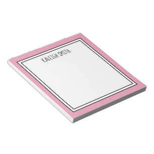 Custom Pink White Editable Colour Notepad