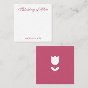 Custom Pink White Flower Card