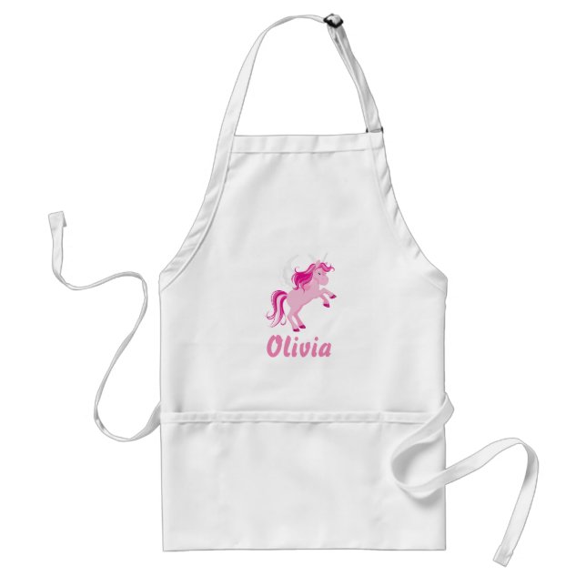 Custom. Pink Winged Unicorn. Standard Apron (Front)