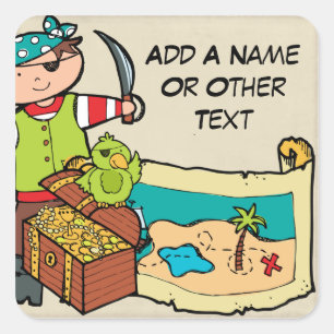 Custom Pirate Buried Treasure Pirates Stickers