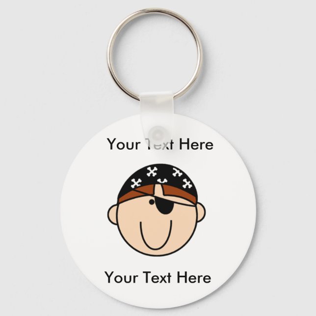 Custom Pirate Red Keychain (Front)