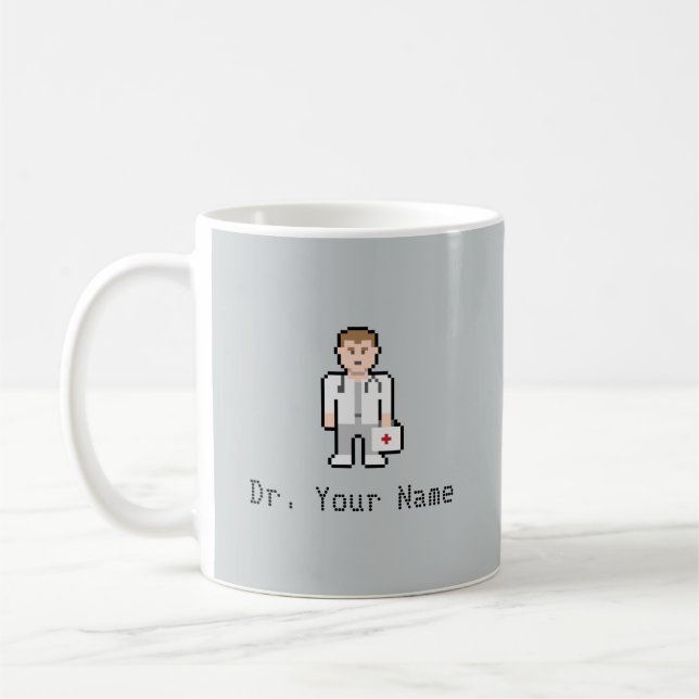 Custom Pixel Doctor Mug (Left)