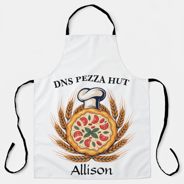 Custom Pizza Chef Apron | Personalised Pizzeria  (Front)