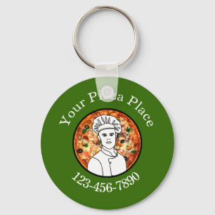 Custom Pizza Shop Promotional Keychains