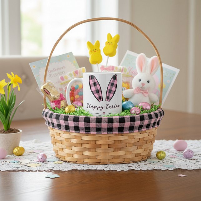 Custom plaid bunny ears Easter Coffee Mug (Creator Uploaded)