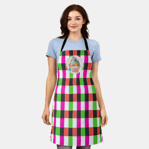 Custom Plaid   Personalised or Logo   Cupcake  Apron