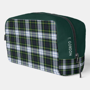 Custom Plaid  White Green Pattern Gordon Tartan Dopp Kit