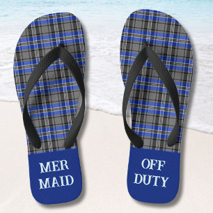 Custom Plaids Funny Beach Retirement Gifts for Dad Thongs