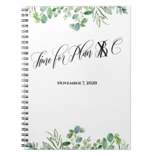 Custom Plan C Wedding with Eucalyptus Notebook