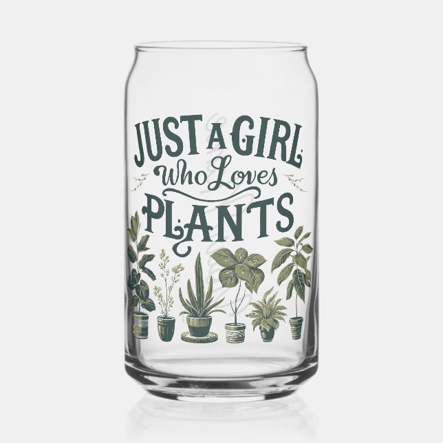 Custom Plant Lover v.2 Drinkware Set Can Glass (Front)