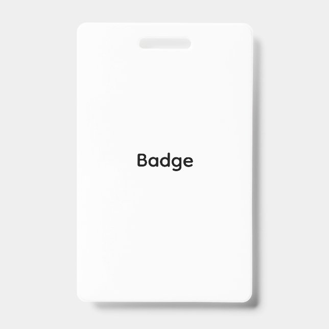 Custom | Plastic Badge - Vertical ID Badge (Front)