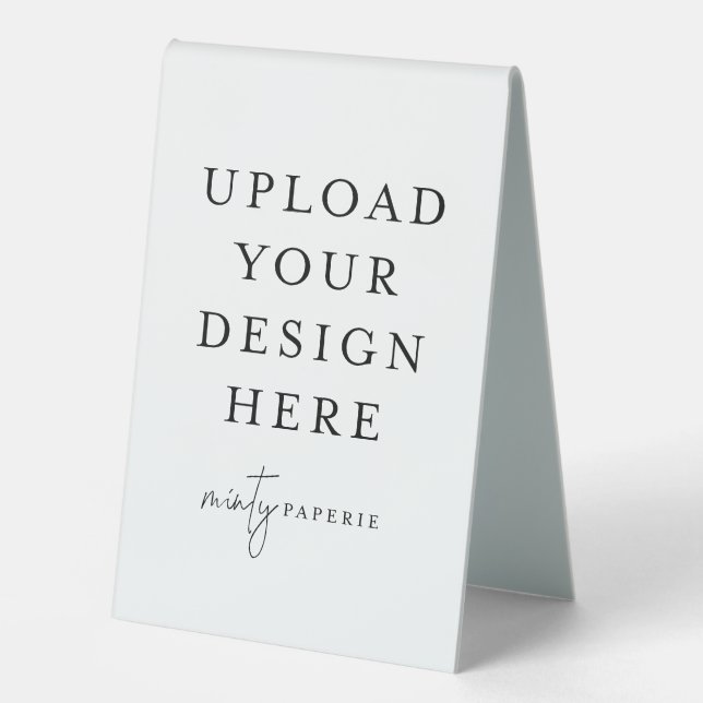 Custom Plastic Table Tent - Create Your Own - 4x6 (Front)