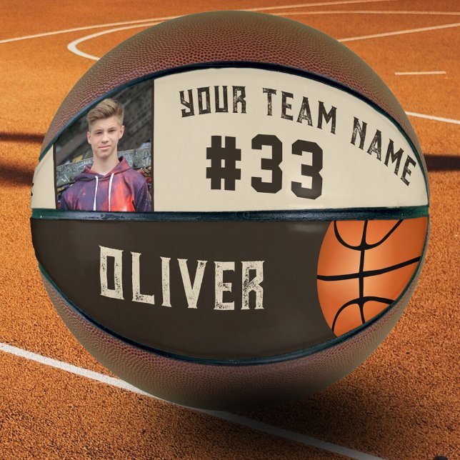 Custom Player Name & Number Team Name Photo Basketball (Creator Uploaded)
