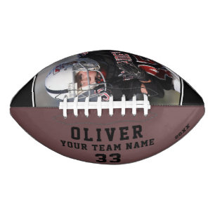 Custom Player Name Number Team Photo Football