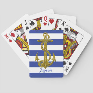 Custom Playing Cards Nautical Anchor