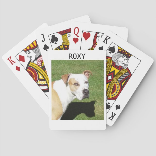 Custom Playing Cards with picture of pet dog (Back)