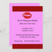 Custom Pleasure Party Invites (Front/Back)