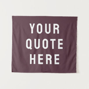 Custom Plum Purple Personalised Your Quote Wall Tapestry