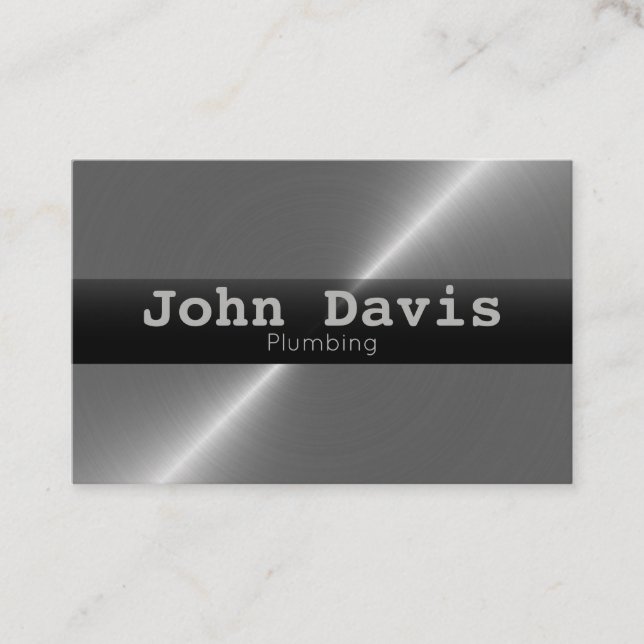 Custom Plumbing Personalised business cards (Front)