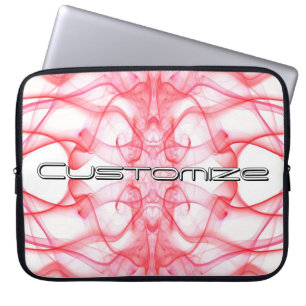 Custom Plumes of Red Smoke Custom on White Laptop Sleeve