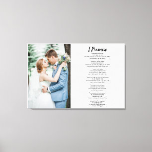 Custom Poem Quote with Photo Canvas Print