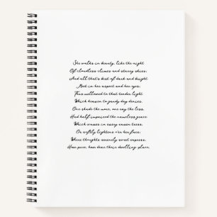 Custom Poem, Song Lyrics, Quote  Notebook