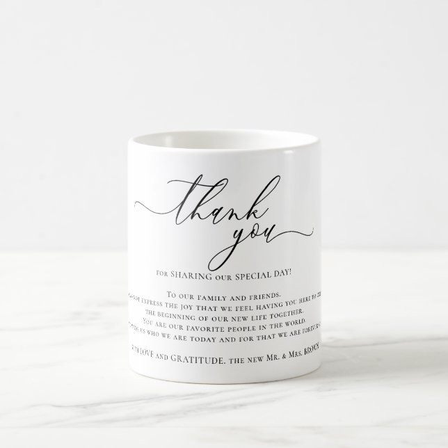 Custom Poem Thank You Coffee Mug (Center)