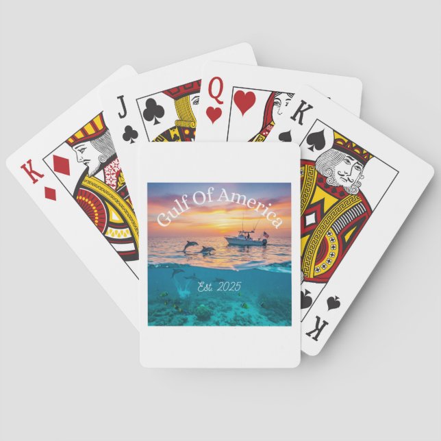 Custom poker cards- Gulf of America cards (Back)