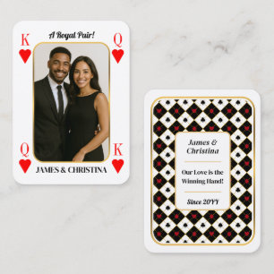 Custom Poker Cards, Royal Pair Couple Gift Calling Card
