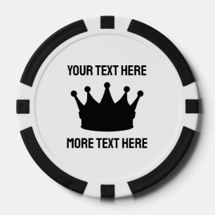 Custom poker chip golf ball marker with crown logo