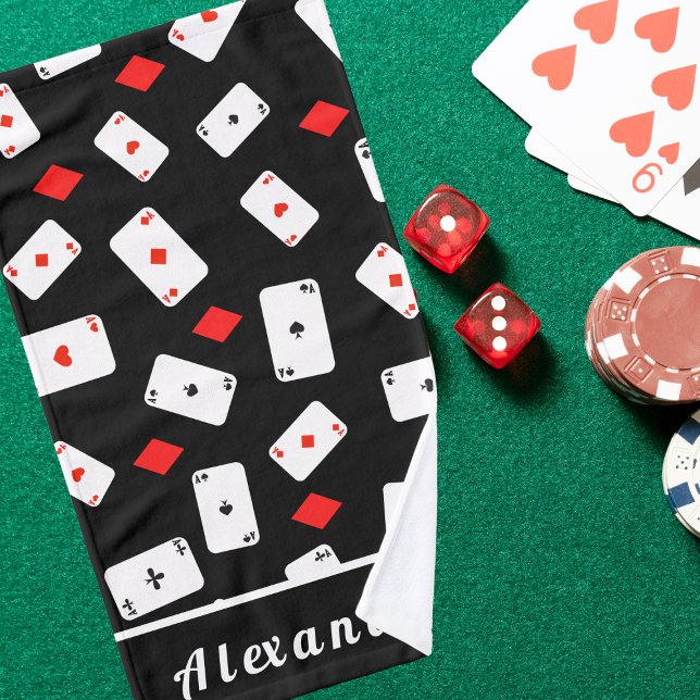 Custom Poker Playing Cards Hand Towel (Creator Uploaded)