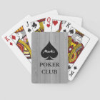 Custom poker playing cards with spade suit