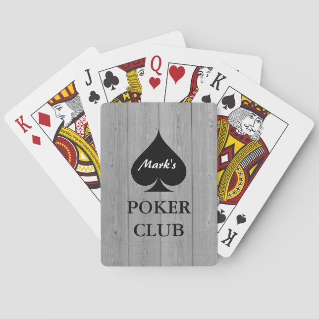 Custom poker playing cards with spade suit (Back)