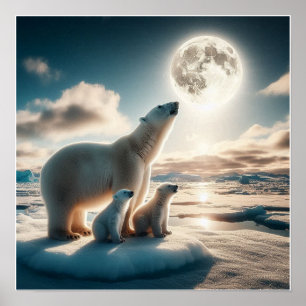 Custom Polar Bears Wall Poster