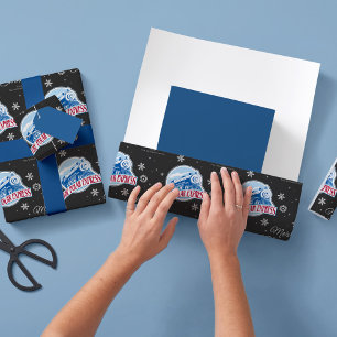 Custom Polar Express Train Christmas Snowflake Wrapping Paper