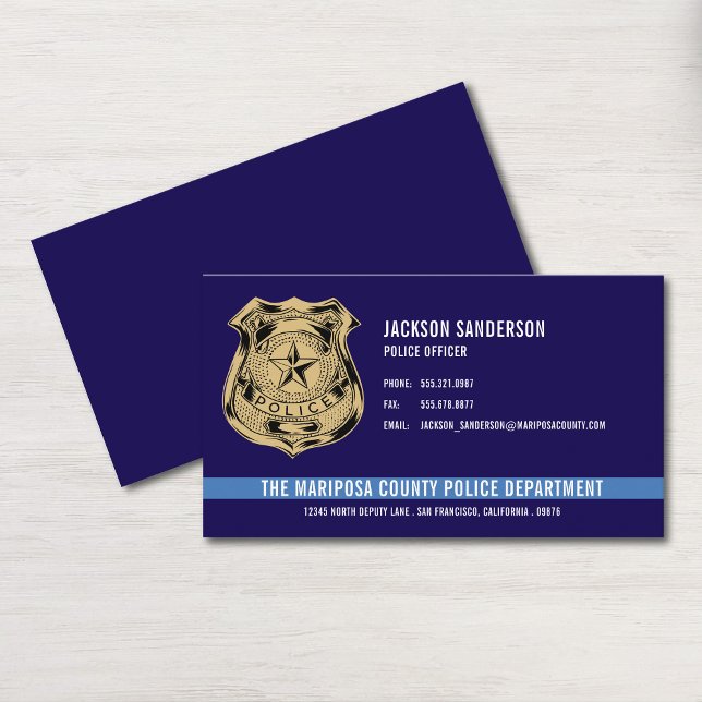 Custom Police Department Law Enforcement Logo Business Card (Custom Police Department Law Enforcement Logo Business Card)