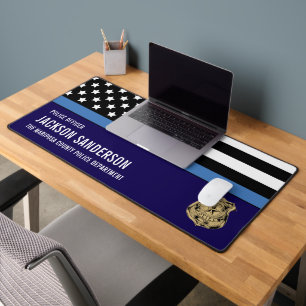 Custom Police Department Law Enforcement Logo Desk Mat
