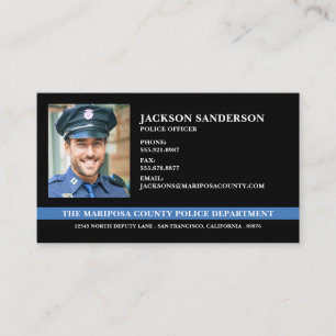 Custom Police Department Law Enforcement Photo Business Card