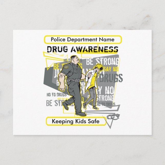 Custom Police Drug Awareness Postcard (Front)